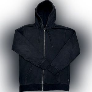 Black hoodie with gold hardware